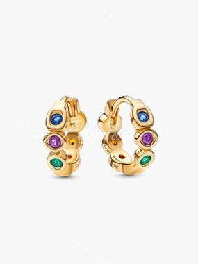 Pandora Marvel The Avengers Infinity Stones Hoop Earrings